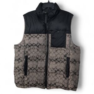 Coach Black Quilted Puffer Vest in XXL